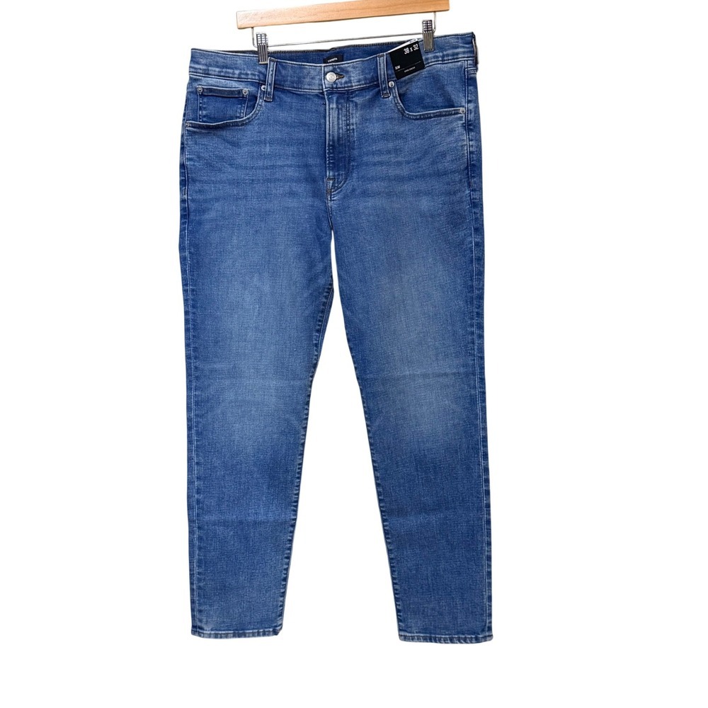 Express Mens Slim Hyper Stretch Medium Wash Blue Denim Jeans 38x32 NEW